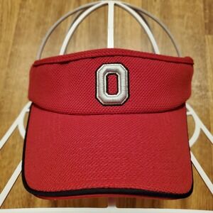 Vintage Nike Ohio State Buckeyes Visor Hat‎ Cap Red Adult Golf Tennis